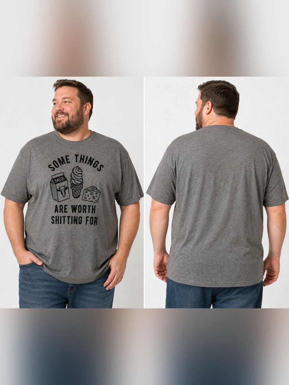 ✨ Crazy Dog T-Shirts "Some Things Are Worth Sh*tting For" Graphic Tee | Men's 3X